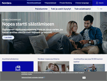 Tablet Screenshot of nordea.fi